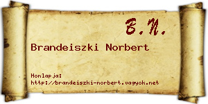 Brandeiszki Norbert névjegykártya
